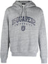logo-print mélange-effect hoodie